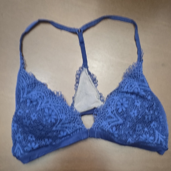 Victoria's Secret Other - VICTORIA'S SECRET Navy Blue Lace Bralette Sz M Front Closure